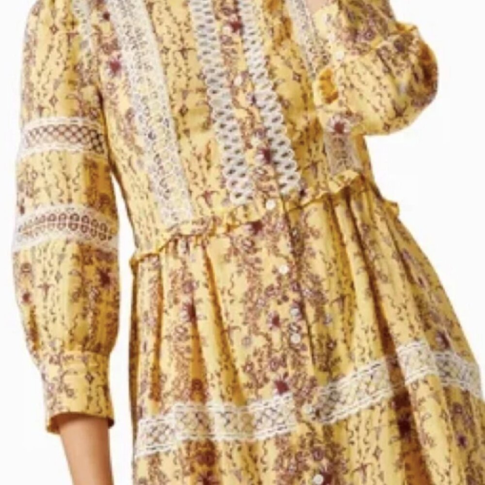 Sandro floral maxi dress with lace trim - Picture 8 of 9